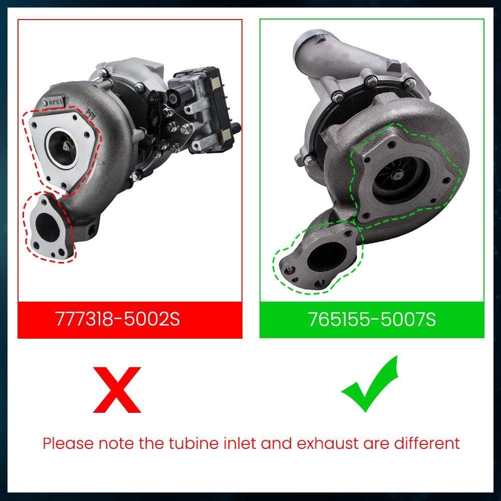 Turbo lämplig för Mercedes C, E, CLK, CLS 320 CDI OM642 165 kW 224 hk, Jeep Grand Cherokee 3.0 CRD | A6420900280 765155-5007S