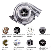 Lataa kuva Galleria-katseluun, Universaali turbo T70 A/R 0.7/0.82 T3 V-band -laippa, sopii Audi VW 1.8L-3.0L -moottoreille