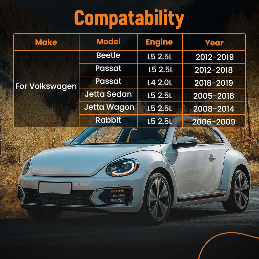 Moottorin kiinnikkeen ja tukivarren puslasarja, 5-osainen, sopii VW Golf 10-14 Jetta 05-14 2.5 L5