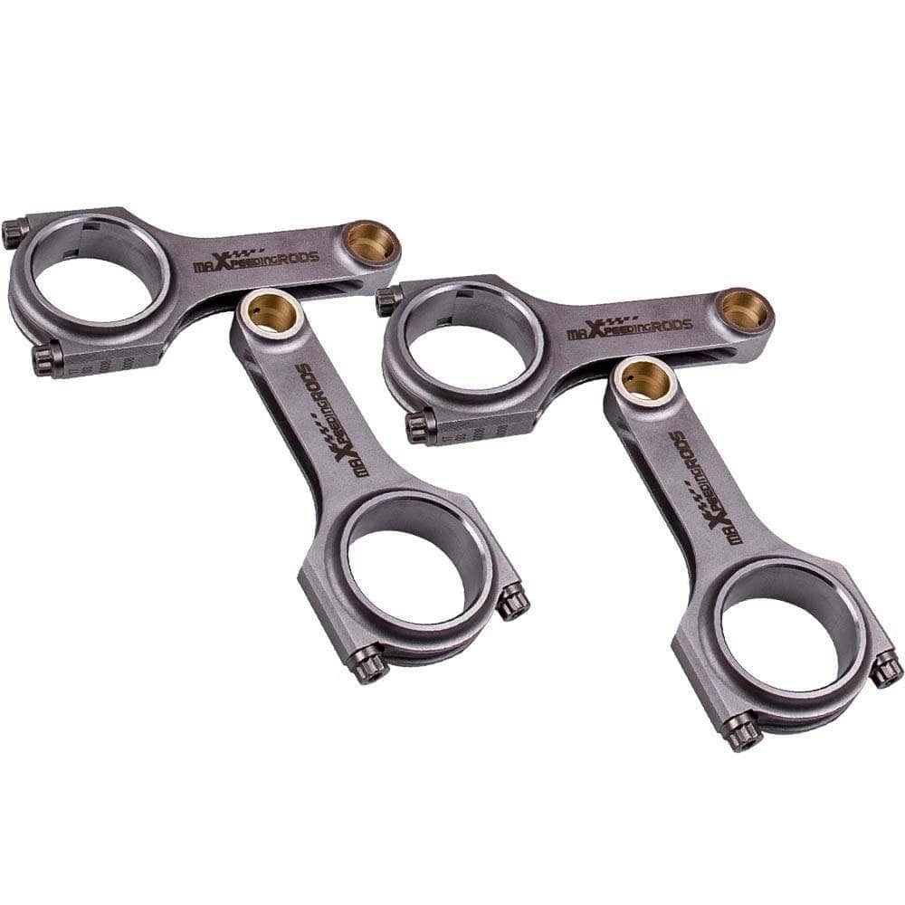 Smiet sett med 4 veivstenger i H-profil, egnet for Alfa Romeo 75 2.0 Twin Spark | 156,03 mm, ARP 2000-bolter