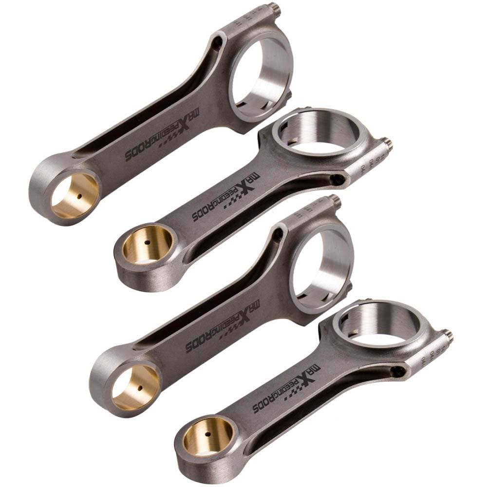 Smedede plejlstænger H-profil sæt à 4 passer til Ford X-Flow / Lotus Twin Cam BDA | 132,84 mm, ARP 2000-bolte