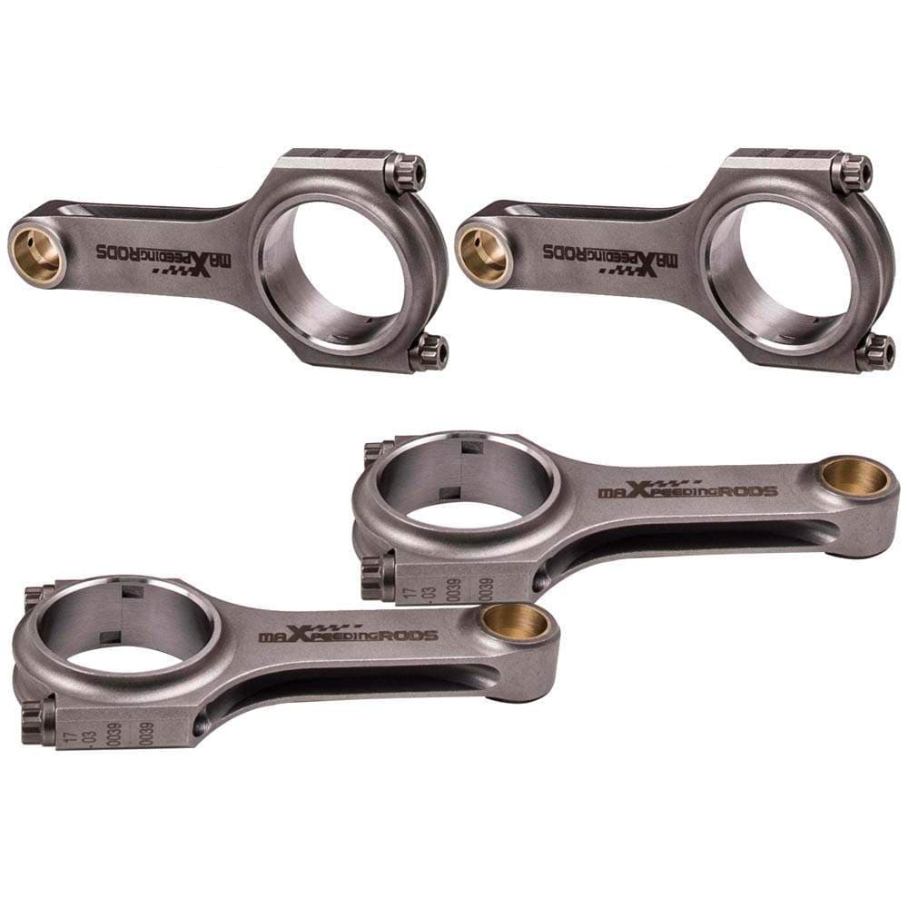Taotut H-profiili kiertokanget, 4 kpl:n sarja, sopii malliin Nissan SR20DET SR20DE (200SX S13 S14, Silvia, 180SX) | 136,3 mm, ARP 2000 -pultit