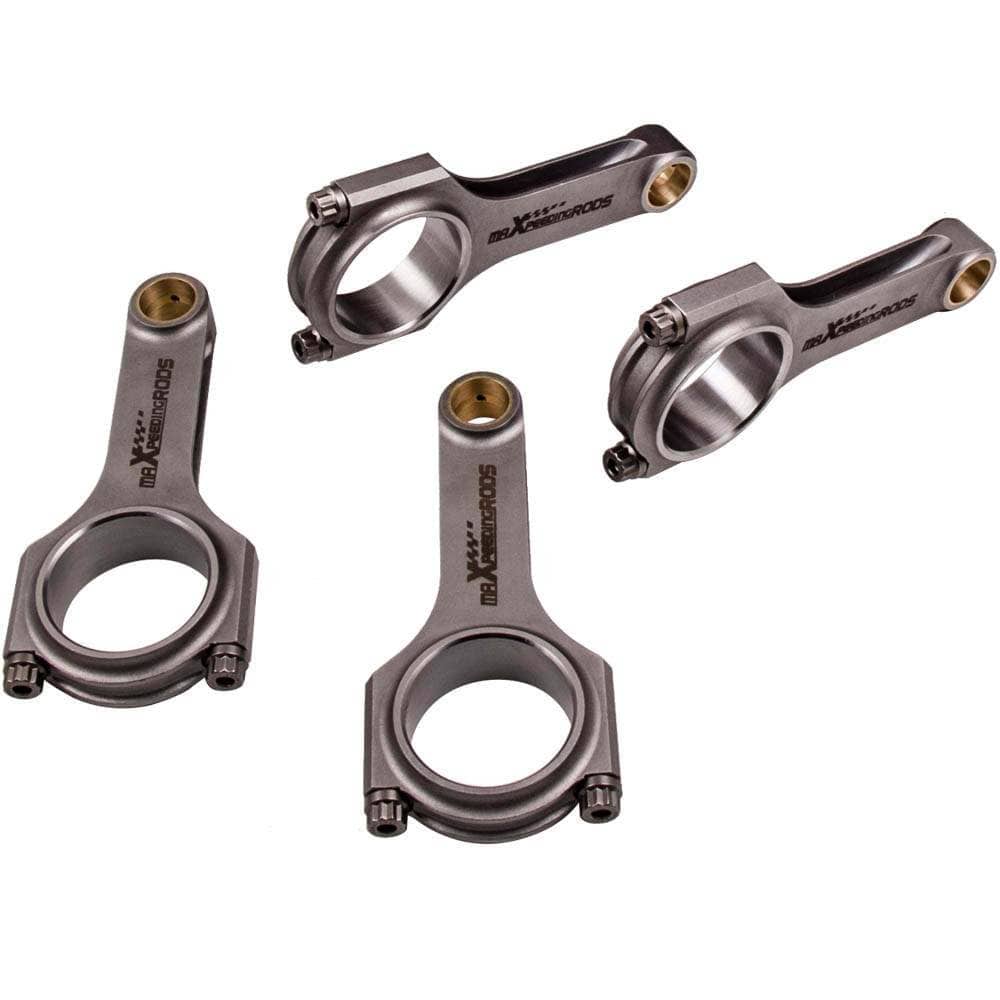 Smidda H-profil vevstakar, sats med 4, passar till Opel Z16LER Z16LET Z16LEH 1.6 16V Turbo (Corsa VXR) | 129,75 mm, ARP 2000-bultar