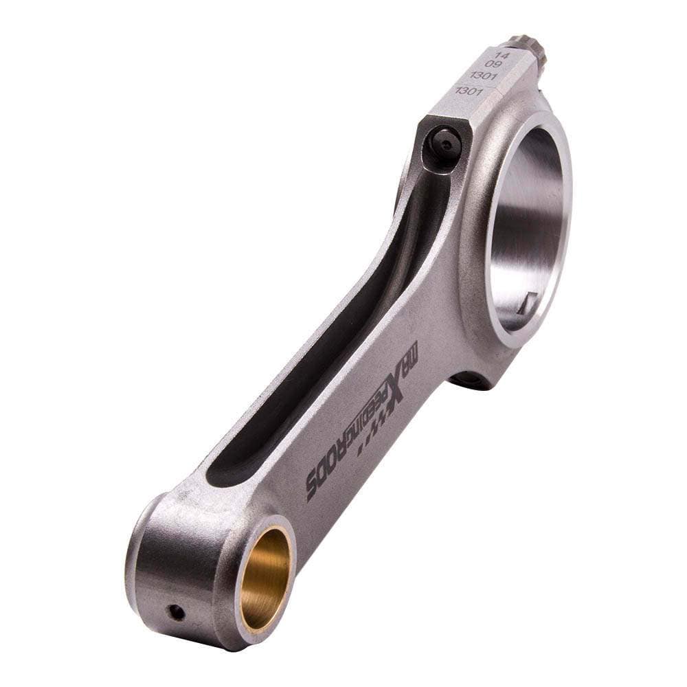 Taotut H-profiili kiertokanget, 4 kpl:n sarja, sopii malliin Toyota 4A-FE (Corolla FX, Celica, Carina E, MR2) | 122 mm, iso silmä 43 mm