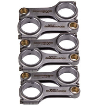 Indlæs billede til gallerivisning Smedede plejlstænger H-profil sæt à 6 passer til Toyota 1JZ-GTE 1JZ-GE (Supra JZA70, Mark II, Crown) | 125,25 mm, ARP 2000-bolte