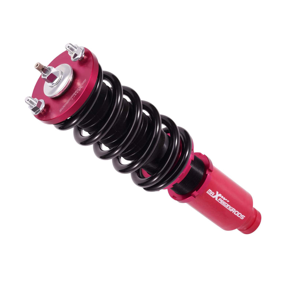 Schroefset geschikt voor Honda Civic CR-X EG 1988-1995 dempingsverstelbaar rood