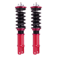 Last bildet i gallerivisningen, Schroefset geschikt voor Honda Civic CR-X EG 1988-1995 dempingsverstelbaar rood