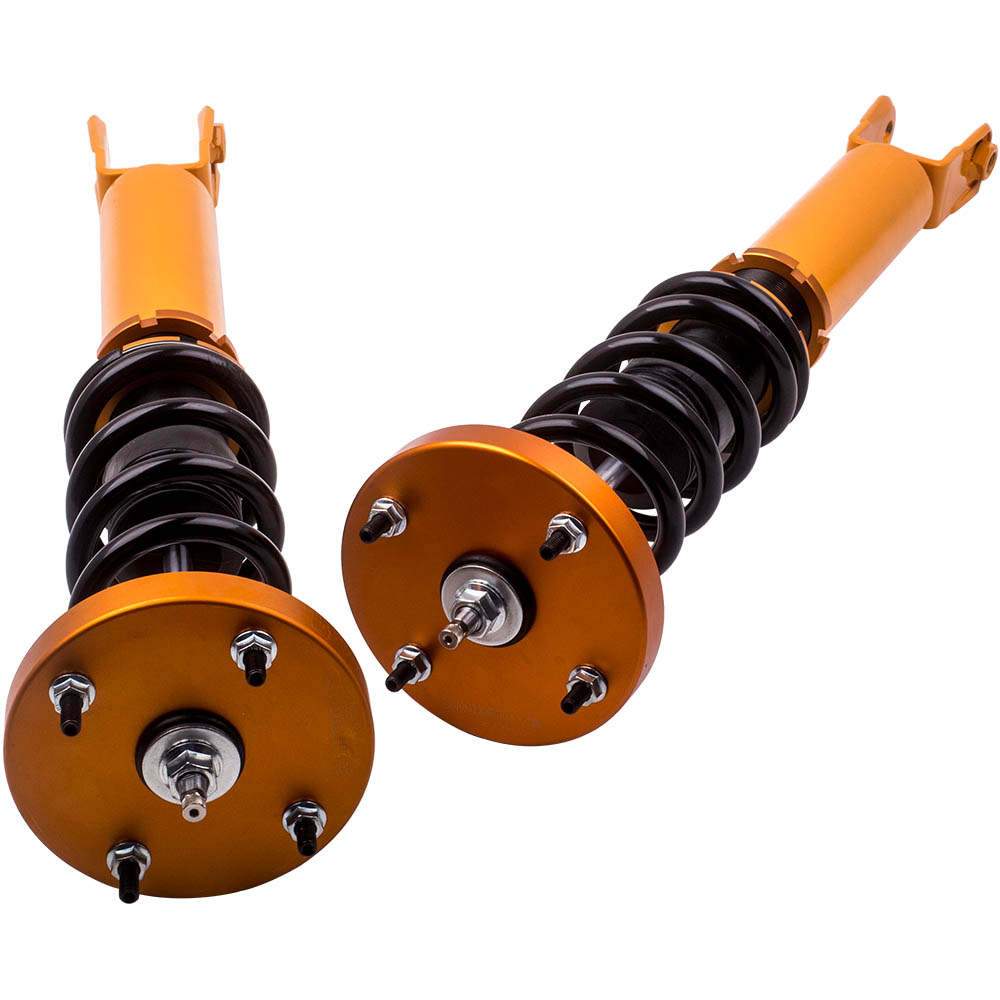 Coilovers (gängade stötdämpare) passar till Jaguar XJ / XJ8 / XJR X350 X358 2003-2009 | Coilovers 24-stegs justerbar dämpning, sänkning 1-3 tum