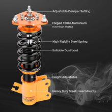 Indlæs billede til gallerivisning Gevindundervogn foran (2 stk.) egnet til Nissan S13 Silvia, 180SX, 200SX og 240SX 1988-1999 | Coilovers med 24-trins justerbar dæmpning