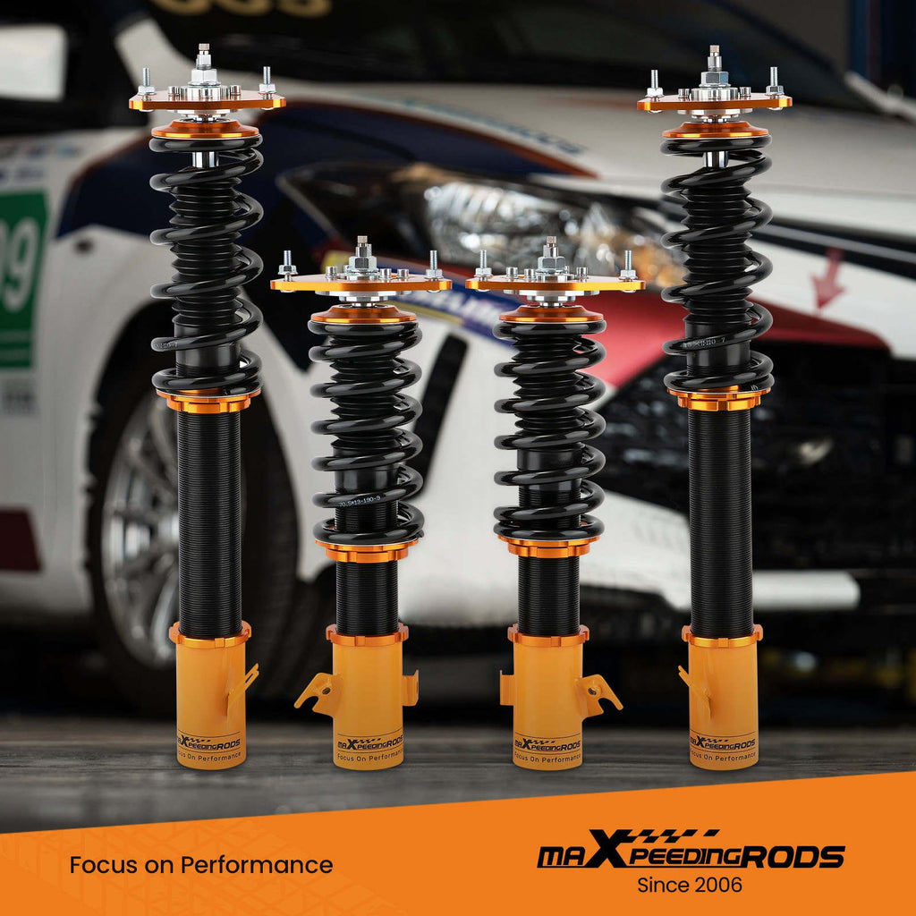 Gevindsæt egnet til Subaru Impreza WRX STI GDB 2000-2008 | Coilovers 24-trins justerbar dæmpning, sænkning 1-3 tommer