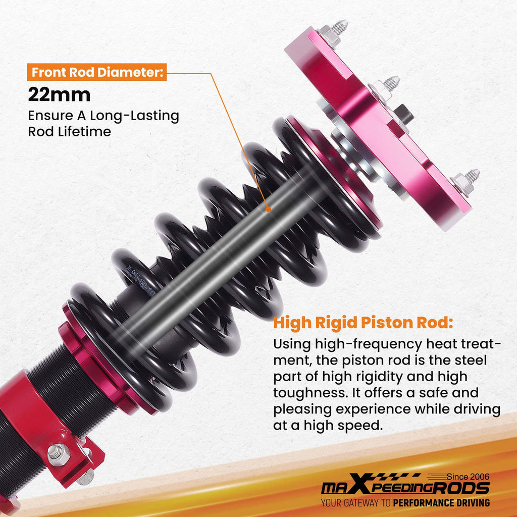 Coilovers passar till Mercedes-Benz C-Klass W204 RWD 2008-2014 | Coilovers sänkning 25-75 mm, inkl. camberplattor