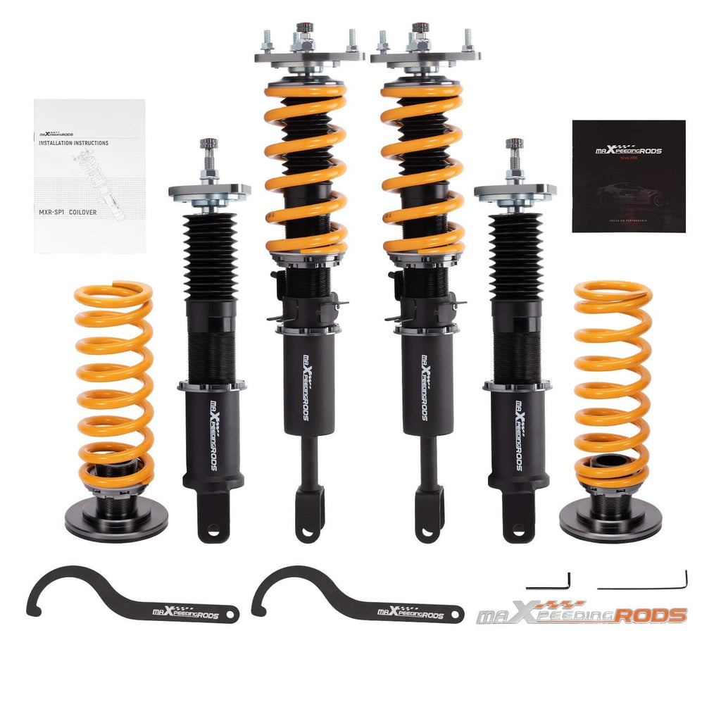 Maxpeedingrods T6 coilovers passar till Nissan 350Z Z33, Infiniti G35 V35 (2003-2008) | 24-stegs justerbara coilovers, endast RWD