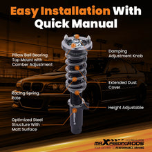 Ladda upp bild till gallerivisning, Maxpeedingrods T7 coilovers (gängade stötdämpare) passar till BMW 3-serie E90 E91 E92 E93 2004-2013 | 24-stegs justerbara coilovers, sänkning 25-75 mm