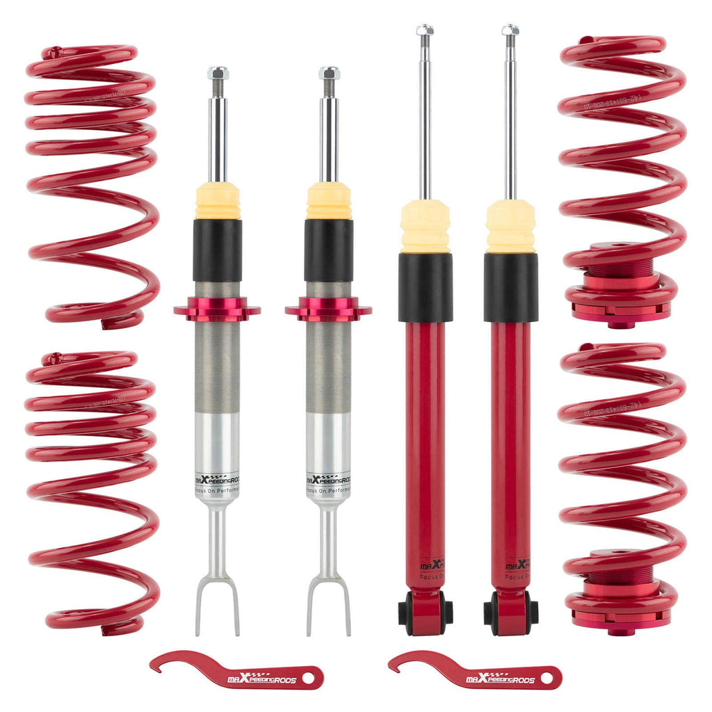 Coilover-sats lämplig för Audi A4 B6 B7 (8E 8H) sedan, Avant, cabrio (2000-2009) | Coilovers sänkning 0-60 mm