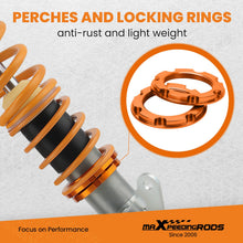 Ladda upp bild till gallerivisning, Coilovers passande för VW Golf 4 (1J) 1998-2007, Audi A3 8L, Audi TT 8N, Seat Leon 1M FWD | Sänkningssats 35-75 mm