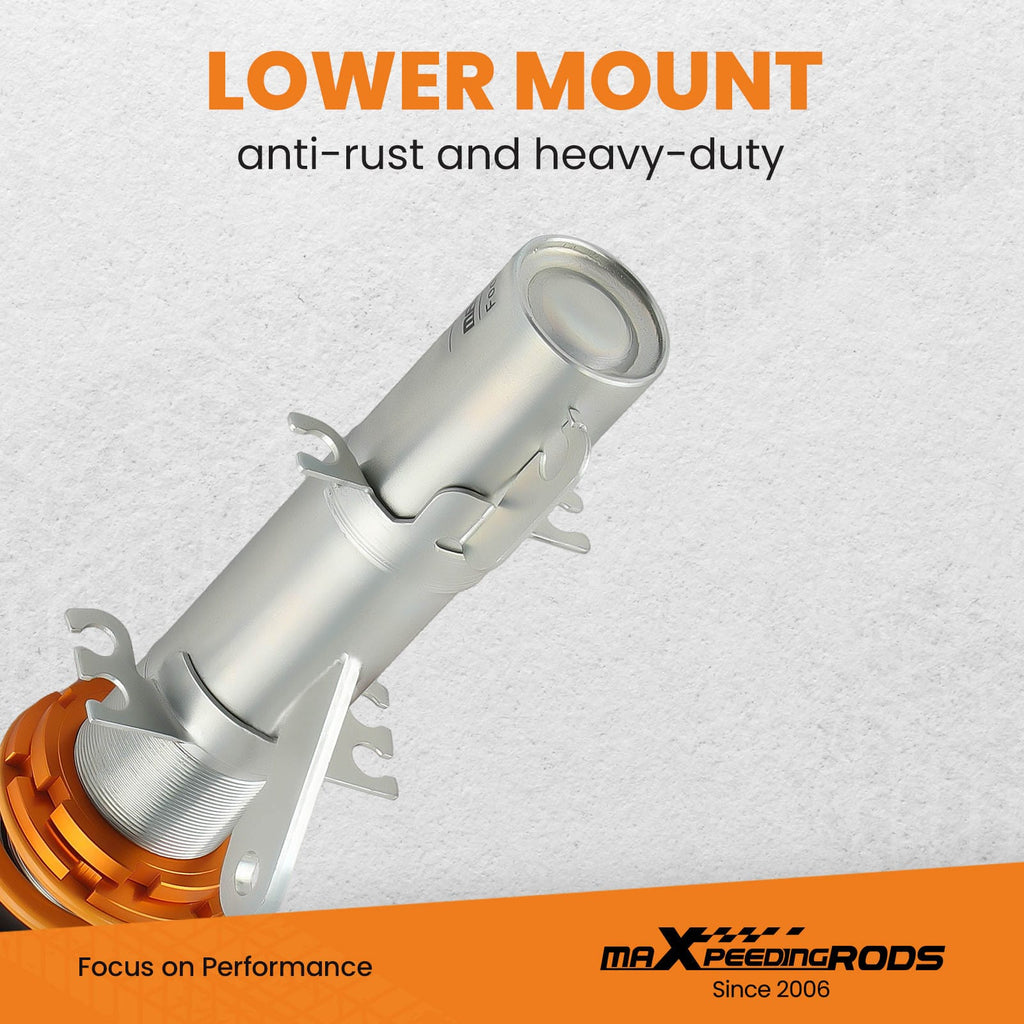 Coilovers passande för VW Golf 4 (1J) 1998-2007, Audi A3 8L, Audi TT 8N, Seat Leon 1M FWD | Sänkningssats 35-75 mm