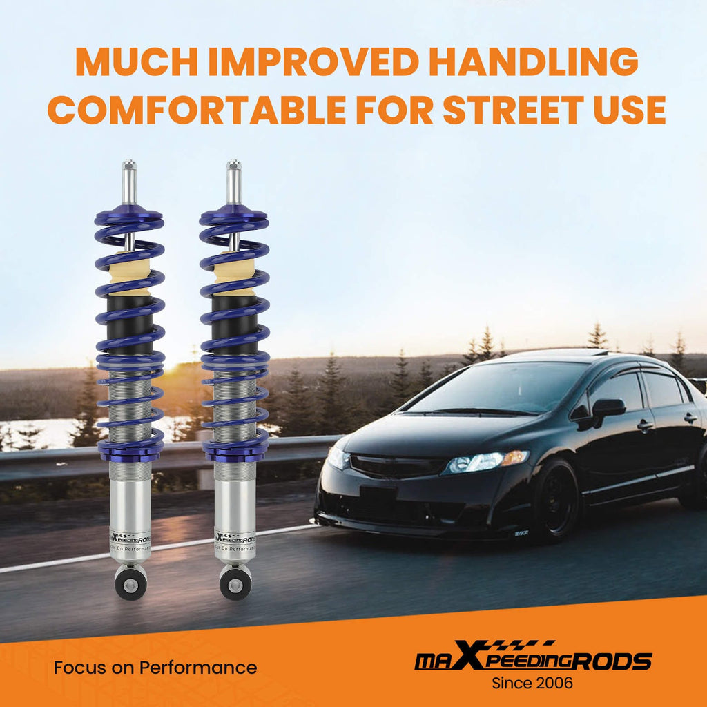 Gängad chassifjäder lämplig för VW Golf 1, Jetta 1, Scirocco 1 och 2 1975-1989 | Coilover-sänkning 1 tum