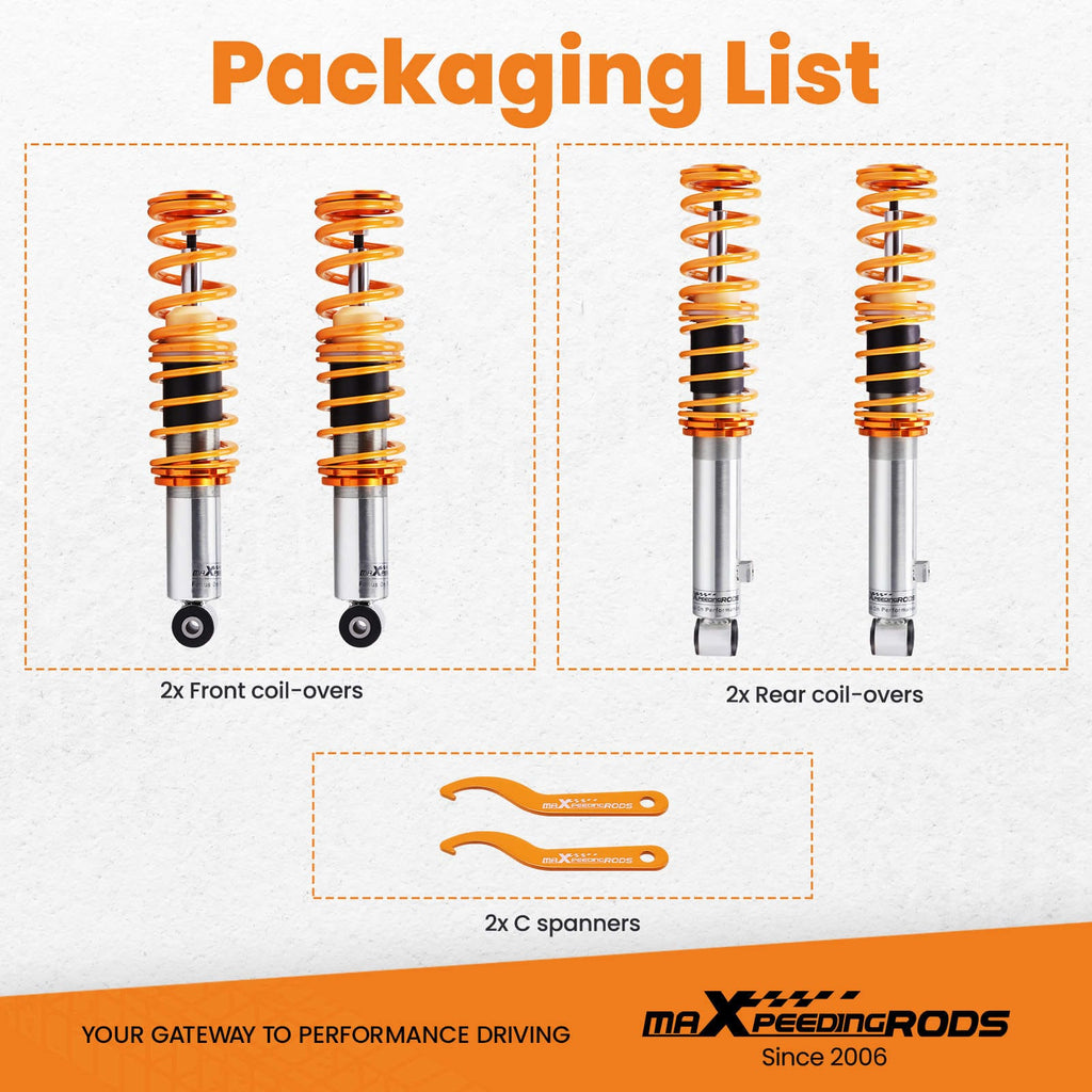 Gevindunderstell egnet for Mazda MX-5 NA (MK1, Miata) 1990-1997 | Høydejusterbare coilovers