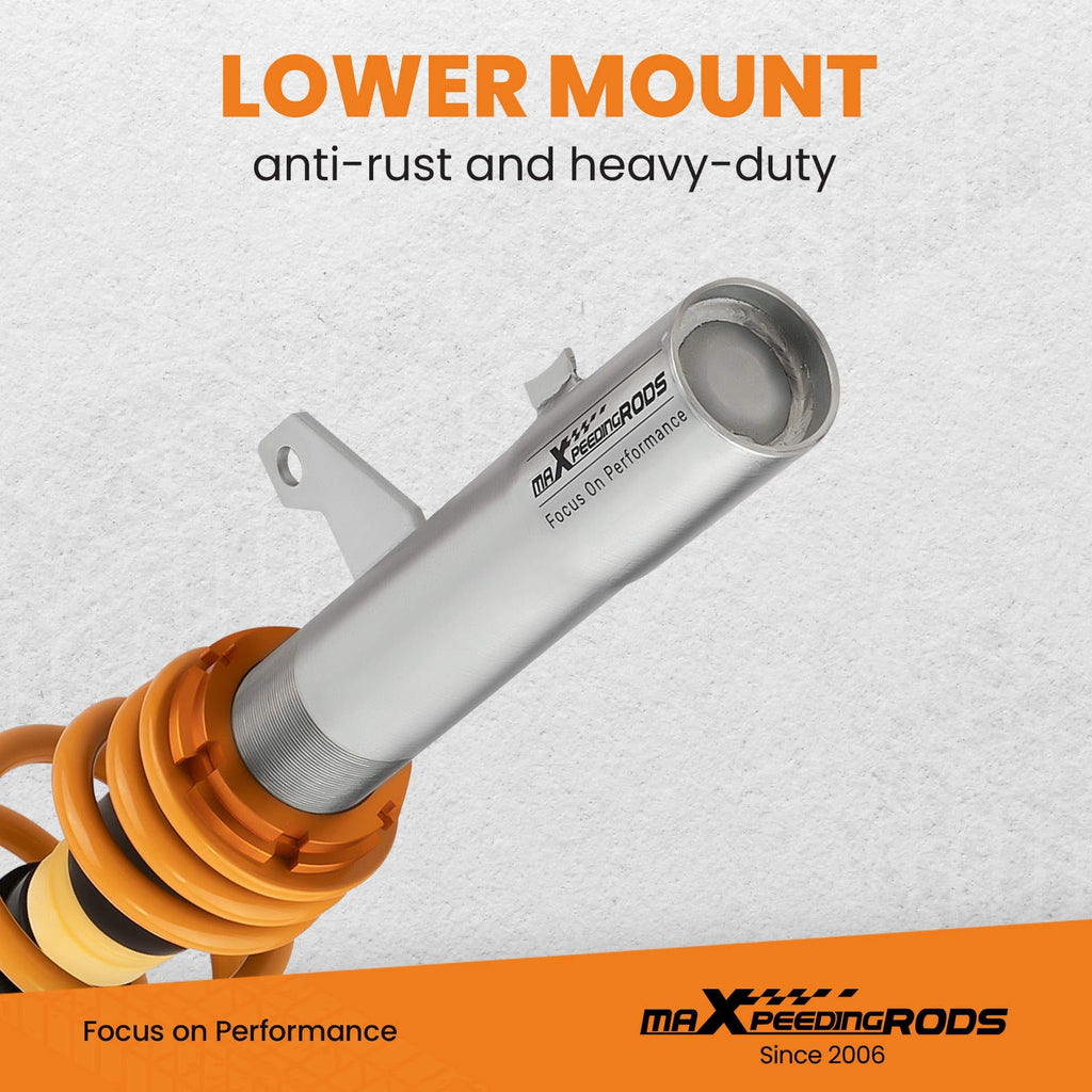Coilover-kit geschikt för VW Caddy 3 2004-2015 och Caddy 4 2015-2020 | Coilovers sänkning fram 0-25 mm