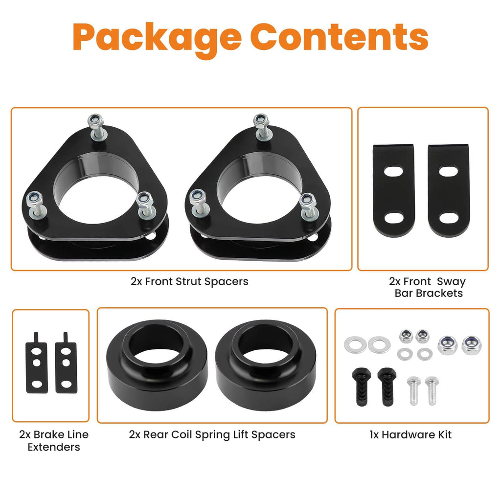 2-tommers foran og 1,5-tommers bak fullt løftesett for Toyota RAV4 2006-2018 2012