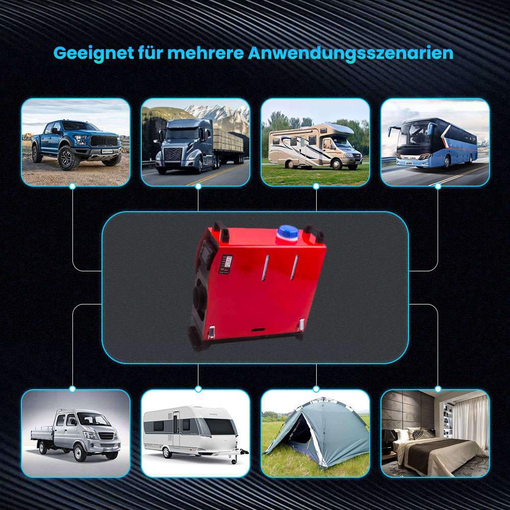 Ilmalämmitin Diesel 5kW 12V LCD kuorma-autoon, pakettiautoon ja bussiin
