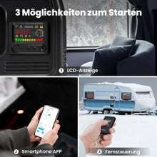 Ladda upp bild till gallerivisning, Dieselvärmare 5 kW 12V med LCD-panel, fjärrkontroll och Bluetooth för husbil, husvagn, lastbil och båt