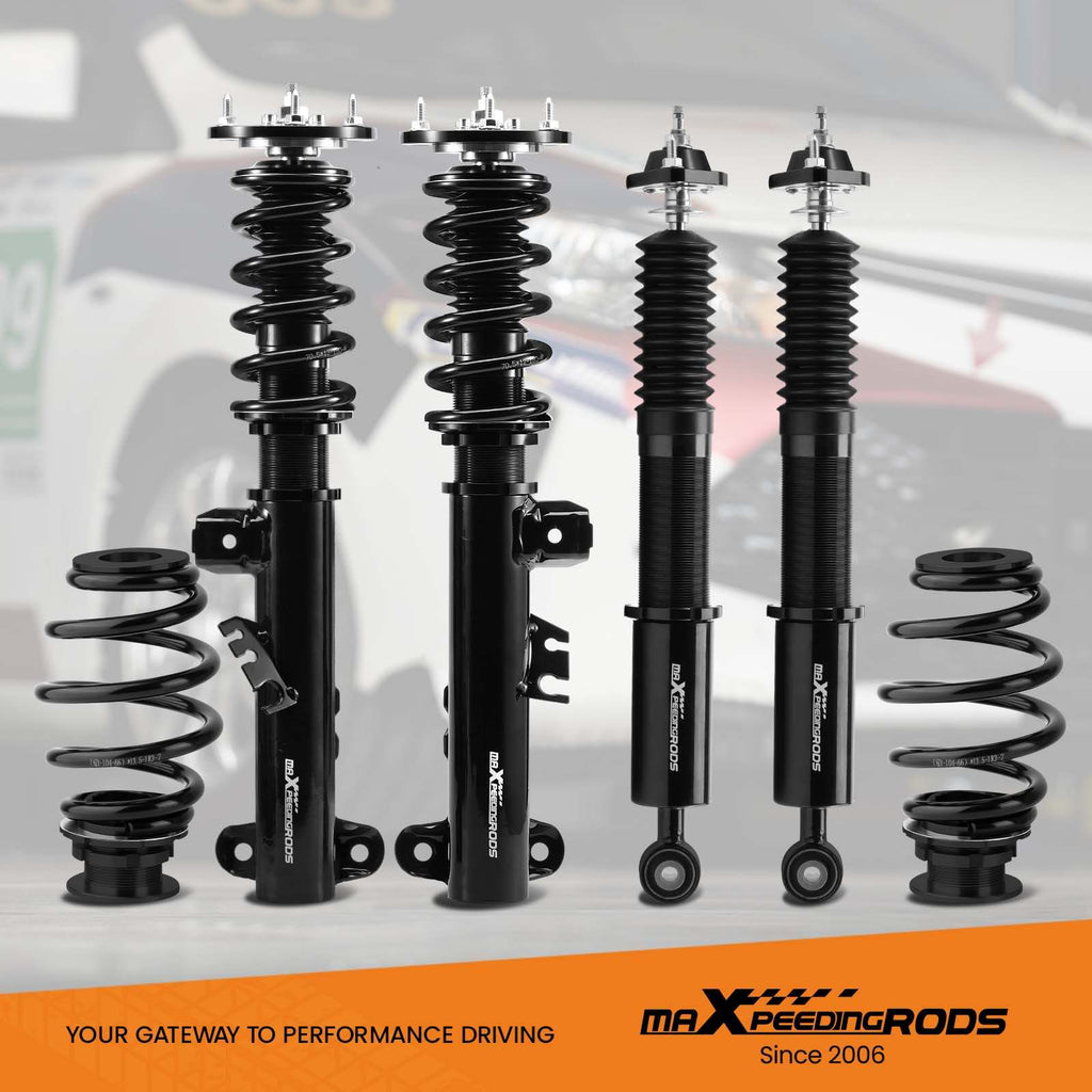 Skruesett egnet for BMW 3-serie E36 sedan, coupé, kabriolet, stasjonsvogn 1990-1999 | Coilovers med 24-trinns justerbar demping