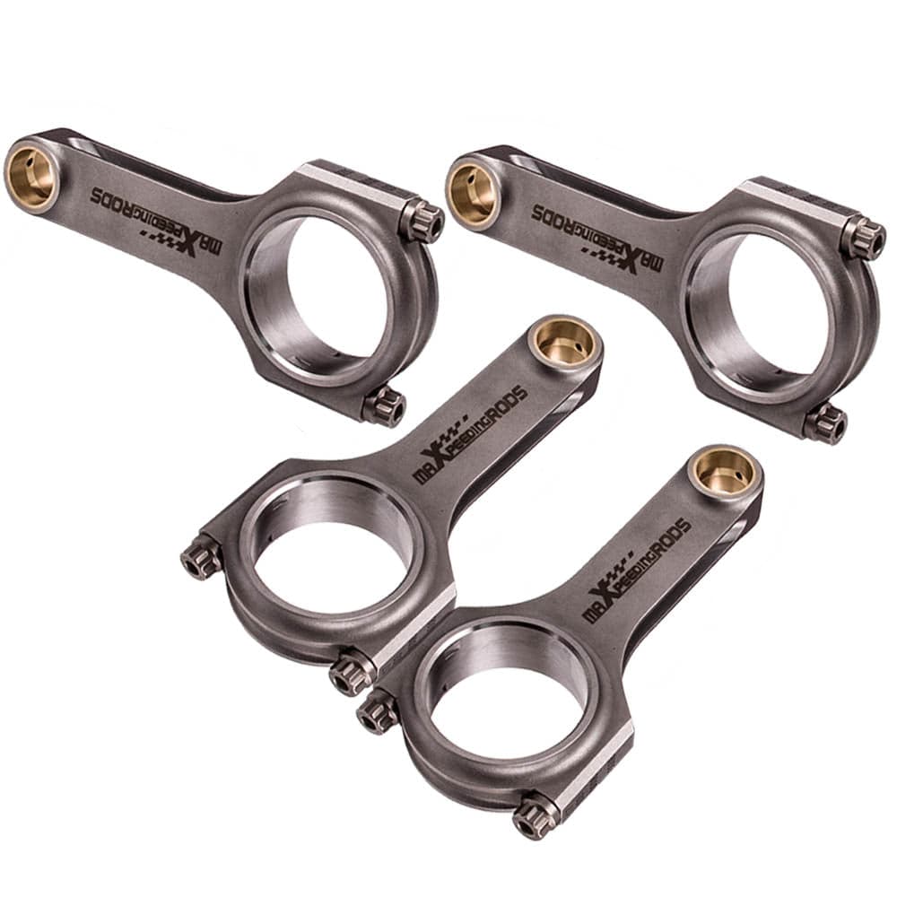 Smedede plejlstænger H-profil sæt à 4 passer til Mitsubishi 4G63 2. generation 7-bolts (Eclipse, Lancer Evo) | 156 mm, ARP 2000