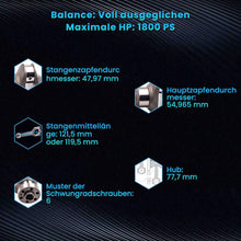 Last bildet i gallerivisningen, Passer til Nissan Skyline GTR R32 R33 R34 RB25 RB26 77,7 mm 4340-stål veivaksel