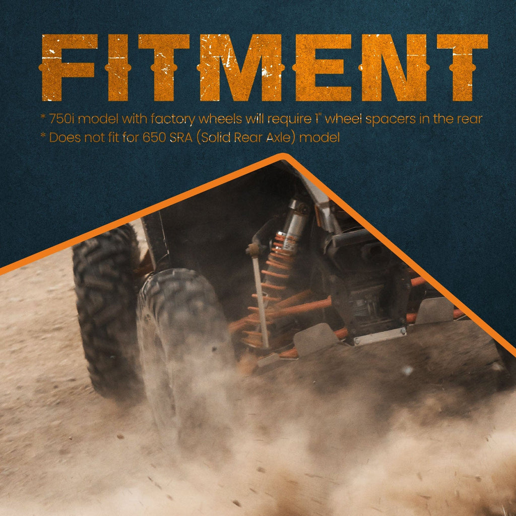 Hevesett 2 tommer passer til Kawasaki Brute Force 750i KVF750 2005-2018