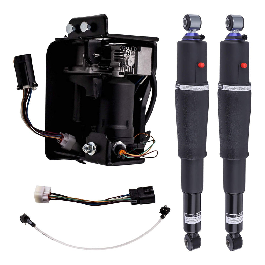 2* bakre støtdemper + kompressor egnet for Chevy GMC Cadillac Chevrolet 25979391 94900