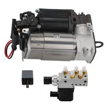 Ladda upp bild till gallerivisning, Luftfjädringskompressor med ventilblock och relä lämplig för Mercedes E-Klass W211 S211 / CLS C219 2003-2011 | A2113200304 A2113200158