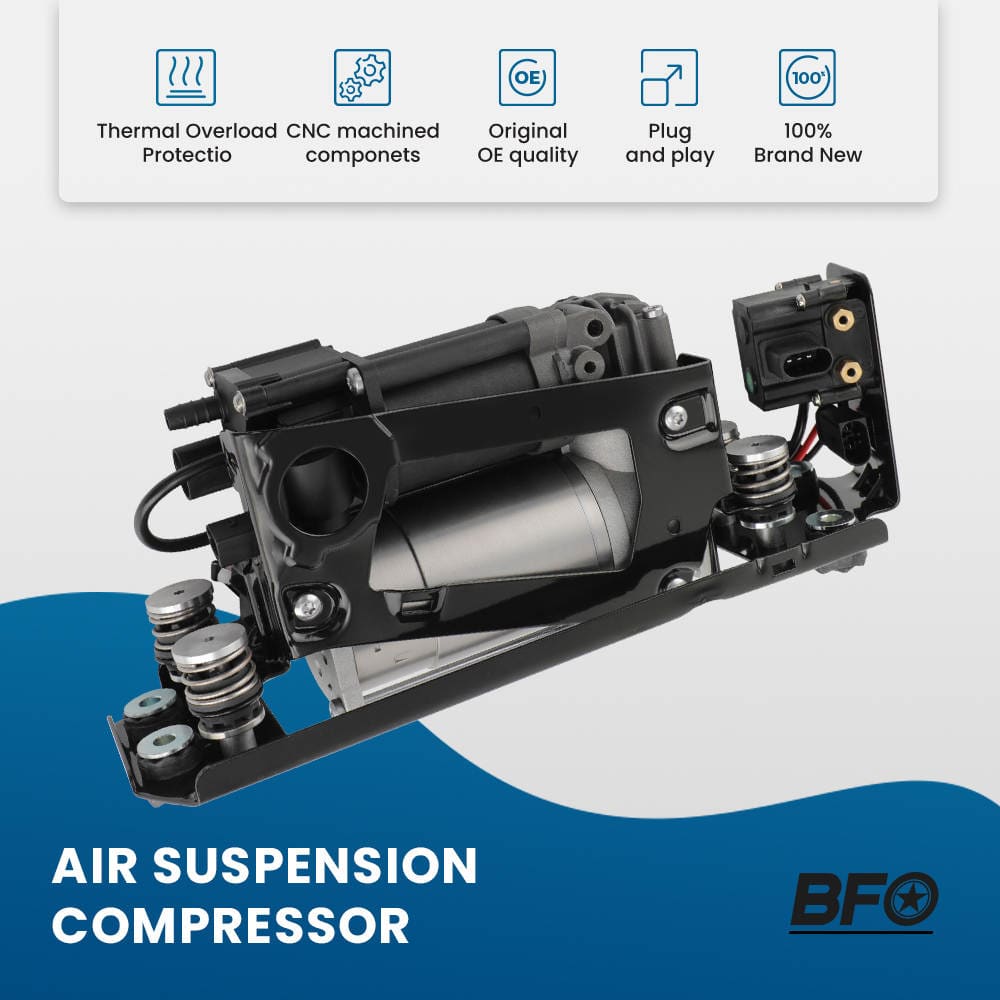 Luftfjädringskompressor med ventilblock och hållare lämplig för BMW 5 F07 GT / F11, 7-serie F01-F04 2008-2016 | 37206789450 37206875176