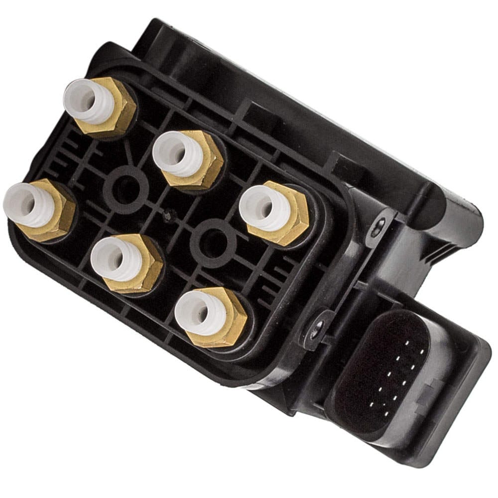Luftaffjedringskompressor med relæ og ventilblok egnet til VW Touareg 7L / Porsche Cayenne 955 9PA 2002-2013 | 95535890105 7L0698014