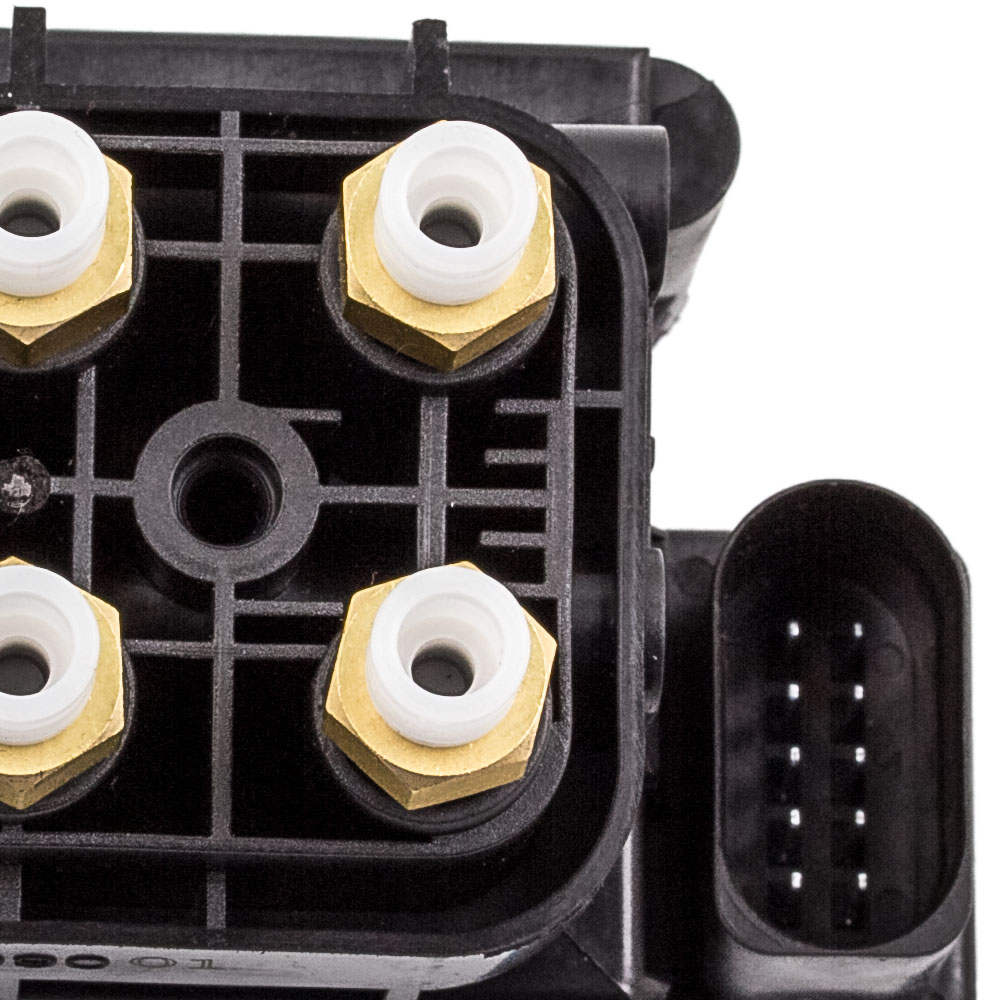Luftfjæringskompressor med holder, relé og ventilblokk, egnet for VW Touareg 7L / Porsche Cayenne 9PA 2002–2013 | 7L8616007 7L0698014