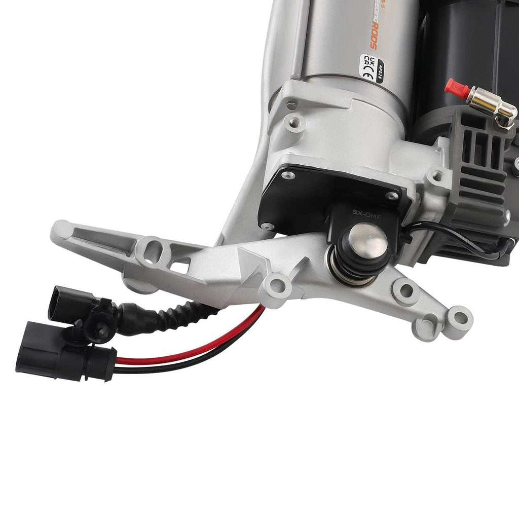 Luftfjæringskompressor med holder, relé og ventilblokk, egnet for VW Touareg 7L / Porsche Cayenne 9PA 2002–2013 | 7L8616007 7L0698014