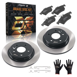 Bremseklodser og bremseskiver bag, passer til Volvo V50 MW S40 II C30 C70 II, Ford Focus