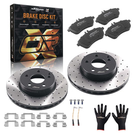 Bremseskiver og bremseklodser foran egnet til Mercedes C 220 CDI 4matic W204 C 230 W204 C