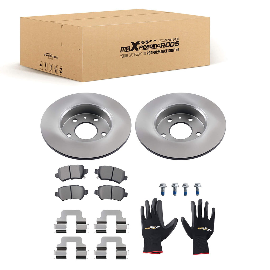 Bromsskivor 263mm + belägg lämpliga för Opel Astra G/H Meriva A/B Zafira 1998-2017