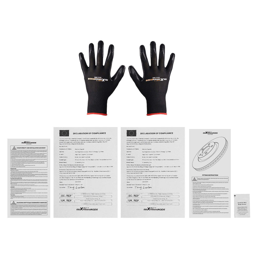 Bromsskivor bromsbelägg bak passande för Audi A1, Seat Leon 5F 1.0-2.0, Skoda Octavia