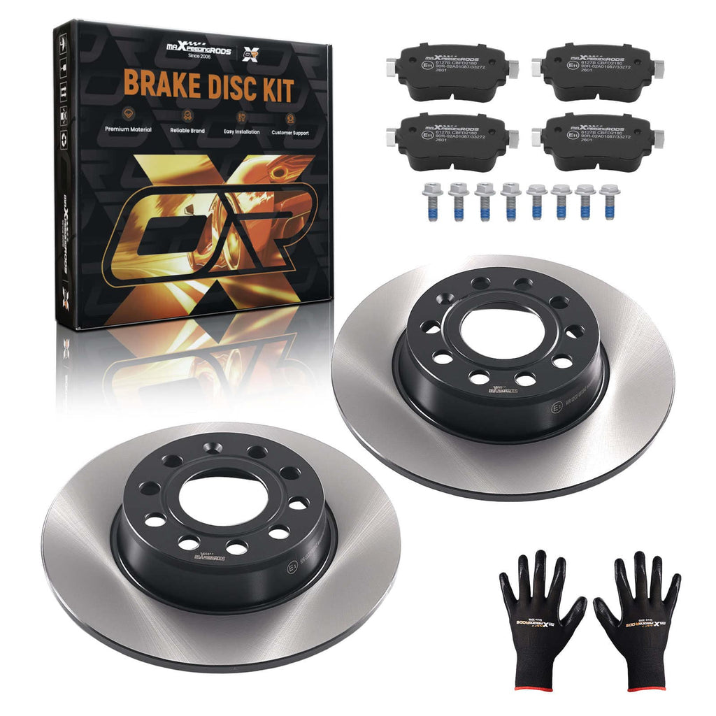 Bromsskivor bromsbelägg bak passande för Audi A1, Seat Leon 5F 1.0-2.0, Skoda Octavia