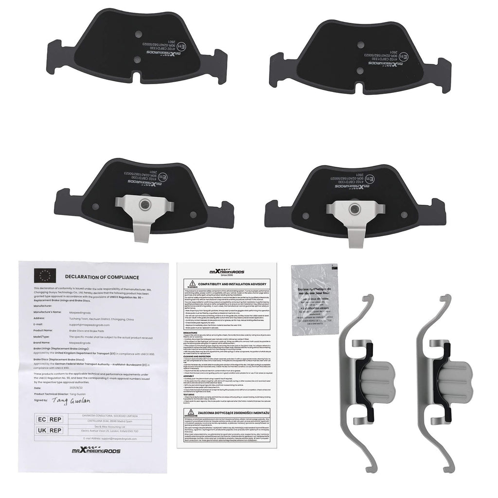 Bromsbelägg lämpliga för BMW 5-serie E60 520d 520i 523i 525d 2004-2007, 525i 2003-2010