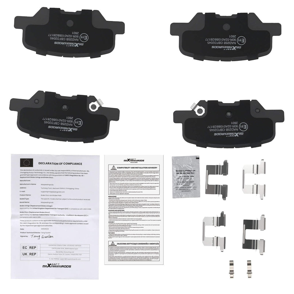 Bremseklodser bag egnet til Mazda 6 stationcar sedan GJ GL, Mitsubishi Outlander III