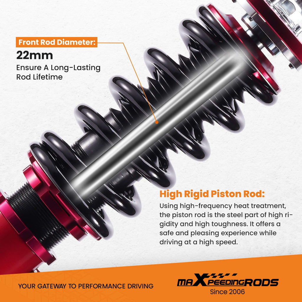 Coilovers lämpliga för Toyota Camry 1992-2001, Lexus ES300 1992-2001 och Toyota Avalon 1995-2003 | Höjdjusterbara coilovers