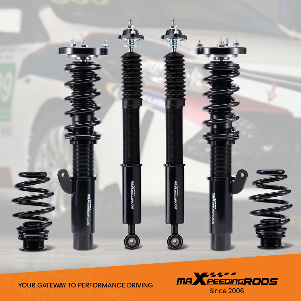 Skruppesett egnet for BMW 3-serie E46 sedan, coupé, cabriolet (1998-2007) | Coilovers med justerbar demping