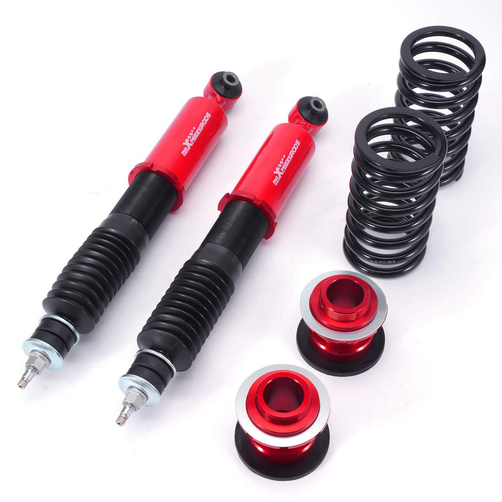 Coilovers bak (2 st) lämpliga för Ford Mustang S197 2005-2014 | Coilovers 24-vägs justerbar dämpning, sänkning 25-75 mm