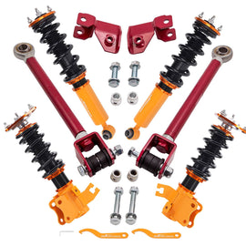 Schroefset + HICAS-vergrendelarm geschikt voor Nissan S13 180SX 1989-1999 en Silvia 1988-1993 | Coilovers in hoogte verstelbaar