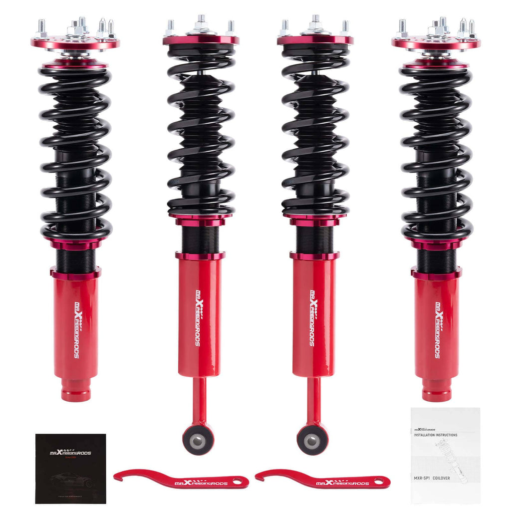 Skruppesett egnet for Honda Accord 7 CL7 CL9 sedan 2003-2008 og Acura TSX 2004-2008 | Coilovers med høydejustering, senking 25-75 mm