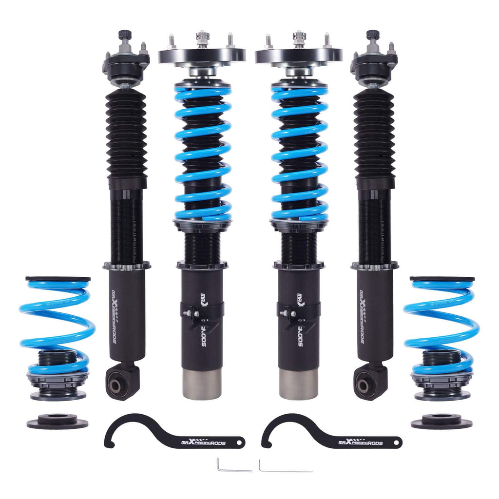Maxpeedingrods T6 coilovers (gjengeunderstell) passer til BMW 3-serie E30 sedan 1982-1991 | Coilovers høydejusterbare, 51 mm fjærbein