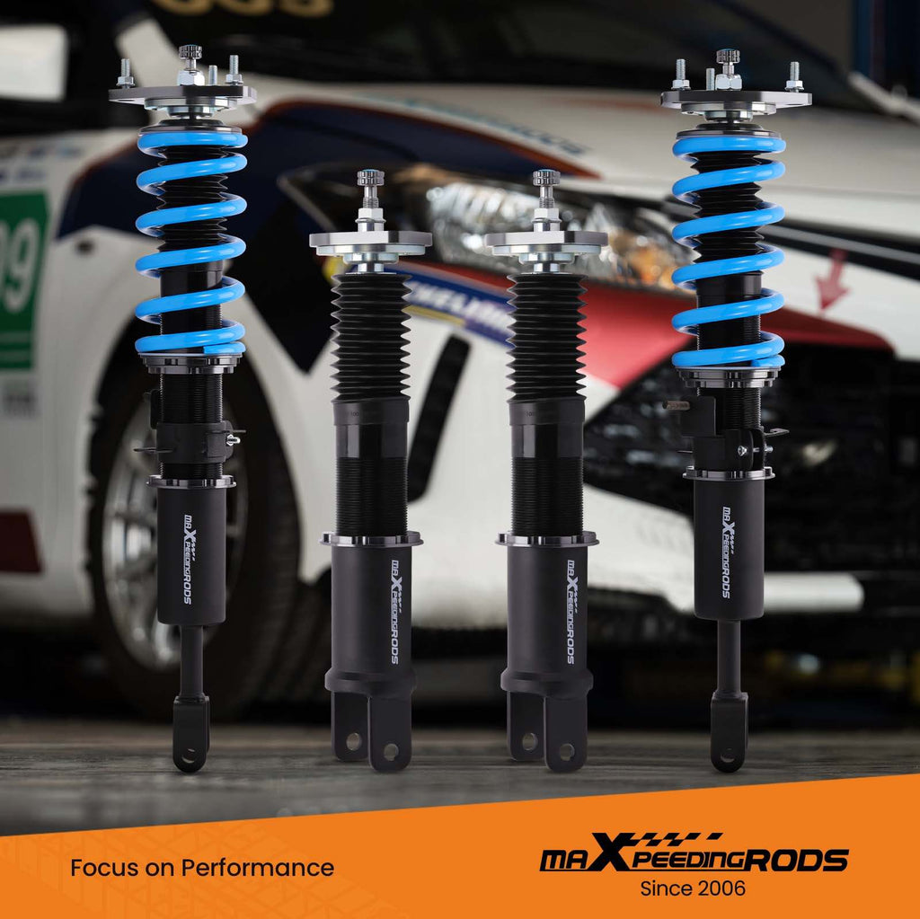Maxpeedingrods T6 coilovers (gängade stötdämpare) passar till Nissan 350Z Z33 och Infiniti G35 V35 RWD 2003-2008 | 24-stegs justerbara coilovers